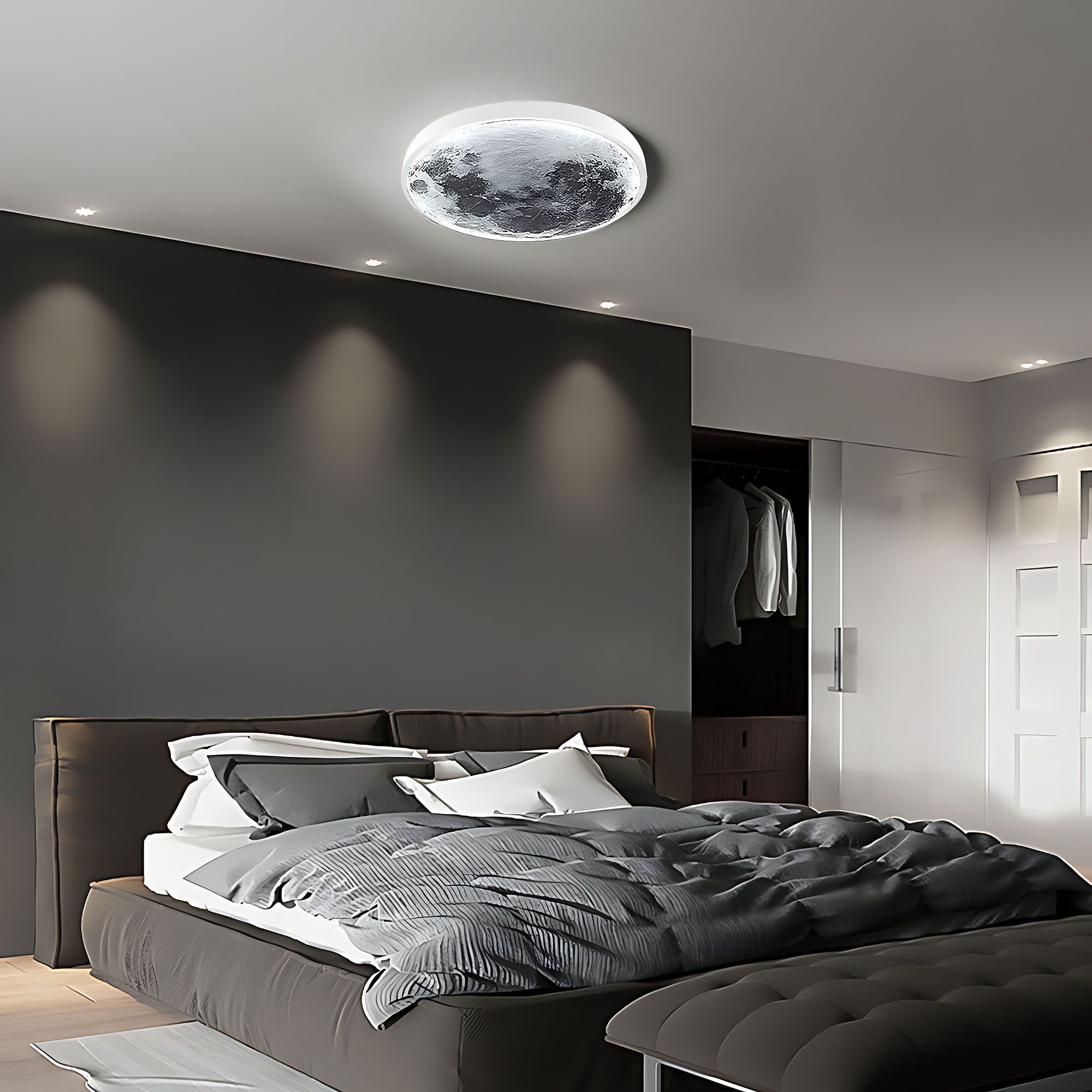Lampada Da Soffitto App1806-cw Moon Led White