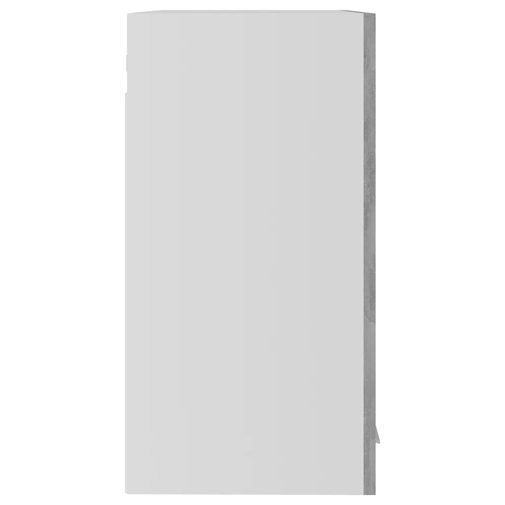 Mobile Pensile con Vetro “Lyon” Grigio Cemento 60x31x60 cm 802525