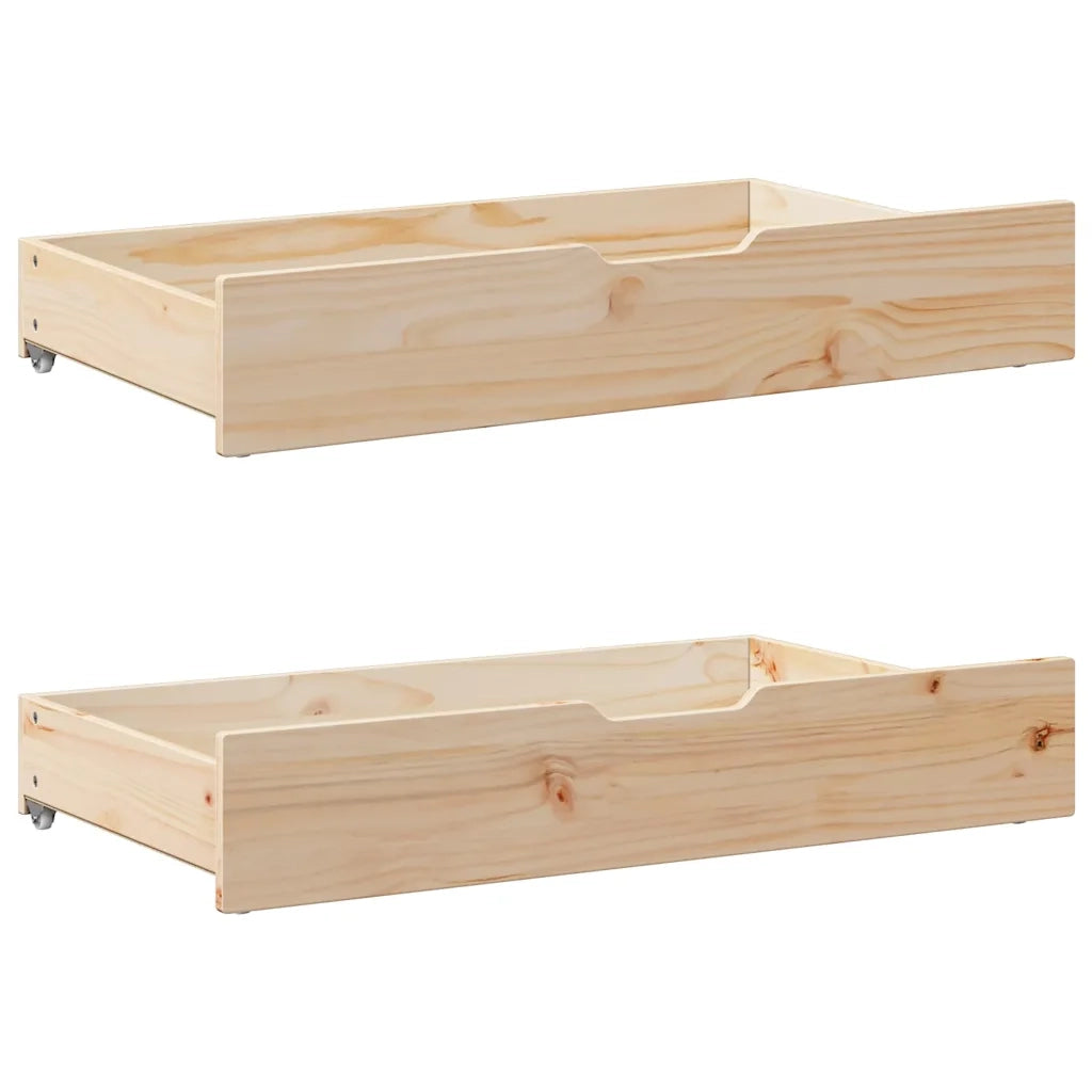 Giroletto con Cassetti 90x190 cm in Legno Massello di Pino
