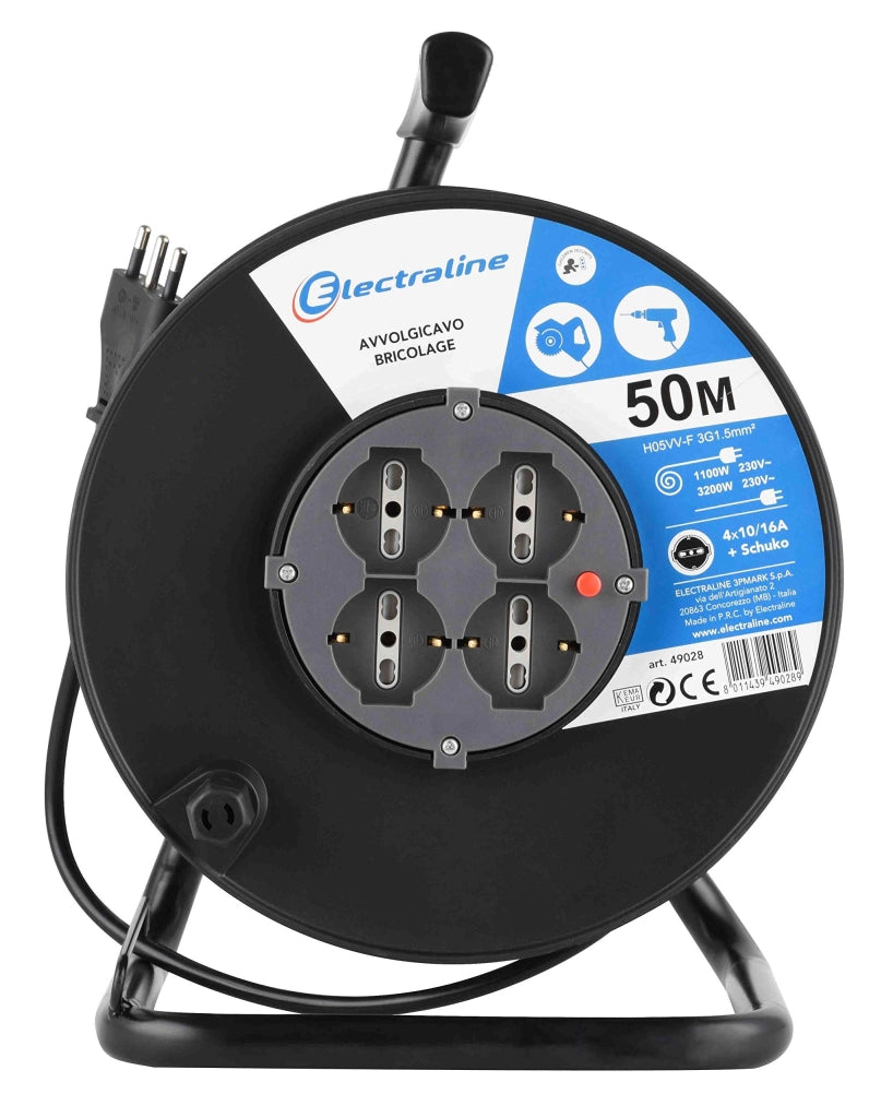 Avvolgicavo Art 49028 Electraline 50 mt