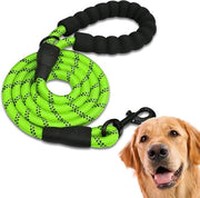 Cintura per Cani con Maniglia Rivestita - Cordoncino di Addestramento per Cuccioli e Cani (Verde, 2.2 m)
