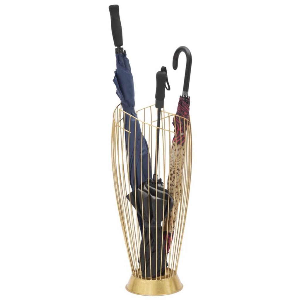 Porta Ombrelli VKH327, Oro, Metallo, 28x28x69 cm