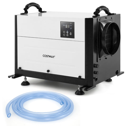 Deumidificatore per spazi ristetti commerciale con 3 modalit¨¤ e timer 24h, Deumidificatore per cantine Bianco-Condizionatori aria