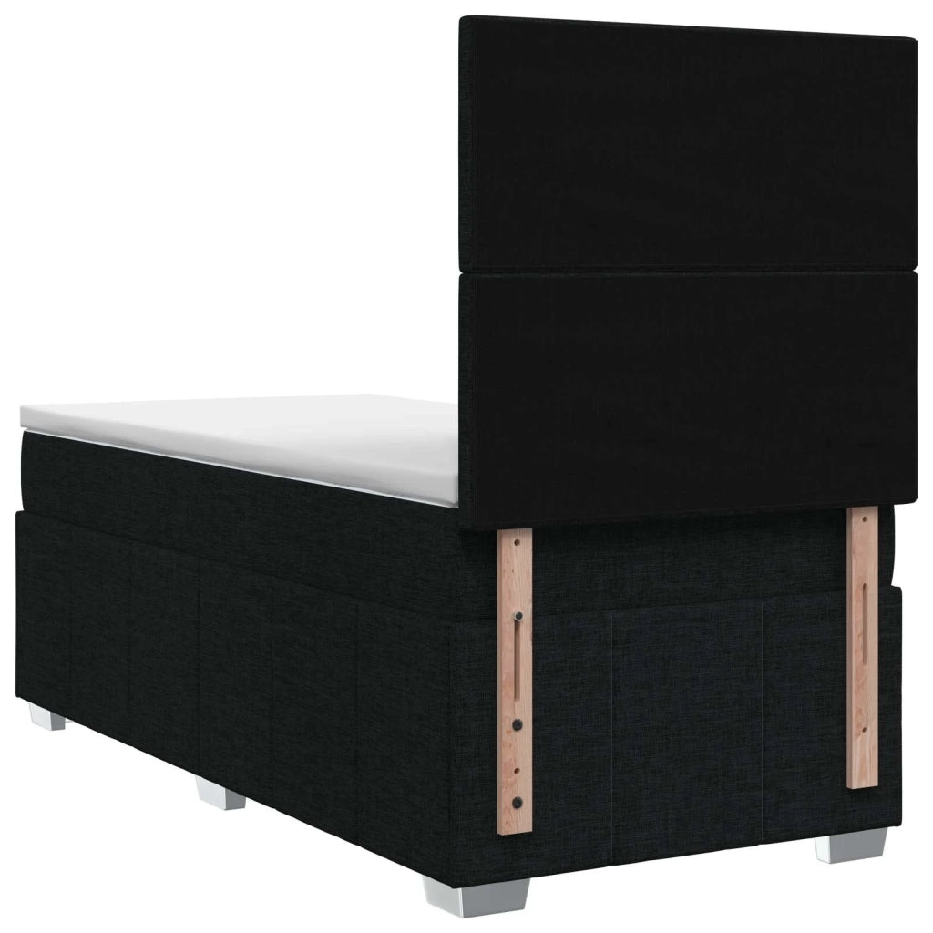 Letto box spring con materasso Nero 100 x 200 cm Tessuto 3454073