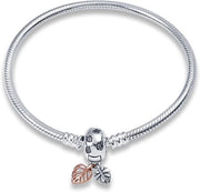 Collana a serpente in argento con chiusura a scatto per orologio da polso a stile Pandora per accessori da orologio