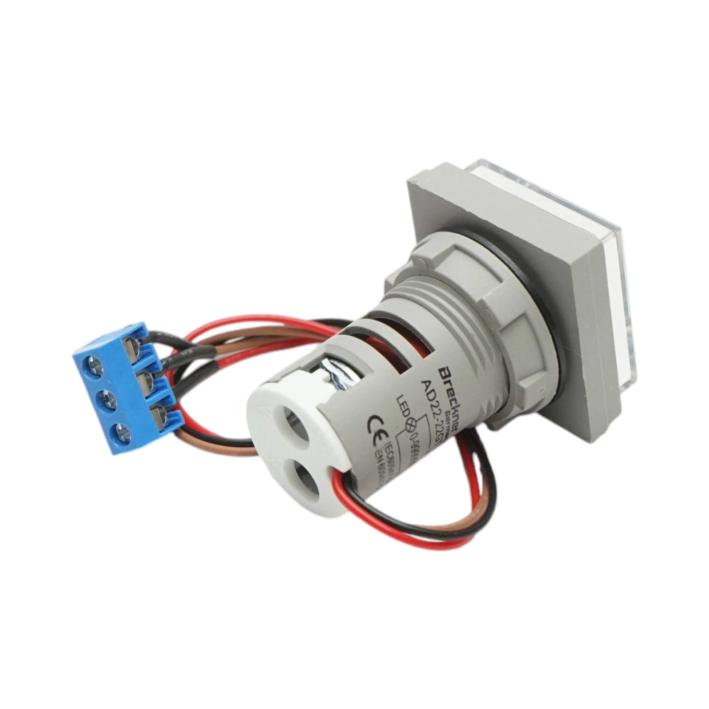 Contatore digitale a LED bianco 0-999999, 220V/380V AC Ø 22mm Breckner Germany