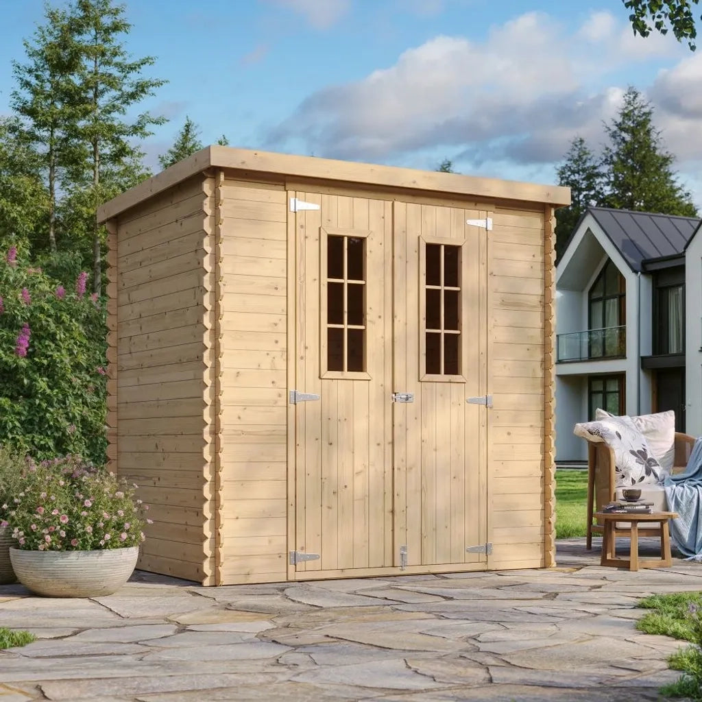 TIMBELA M311C+M311G Casetta da Giardino CON PAVIMENTO TRATTATO - 2.22m2
