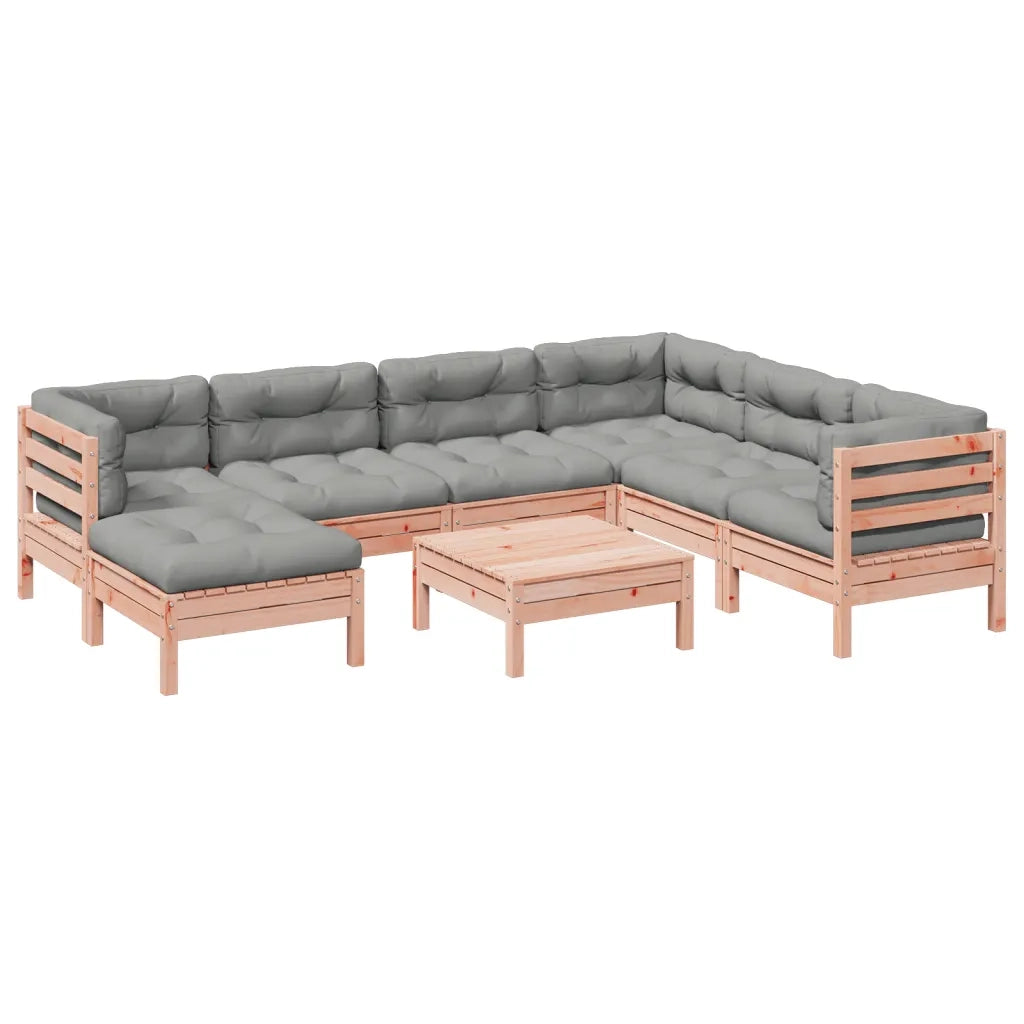 Set Divani da Giardino 8 pz con Cuscini Massello Abete Douglas 3299561