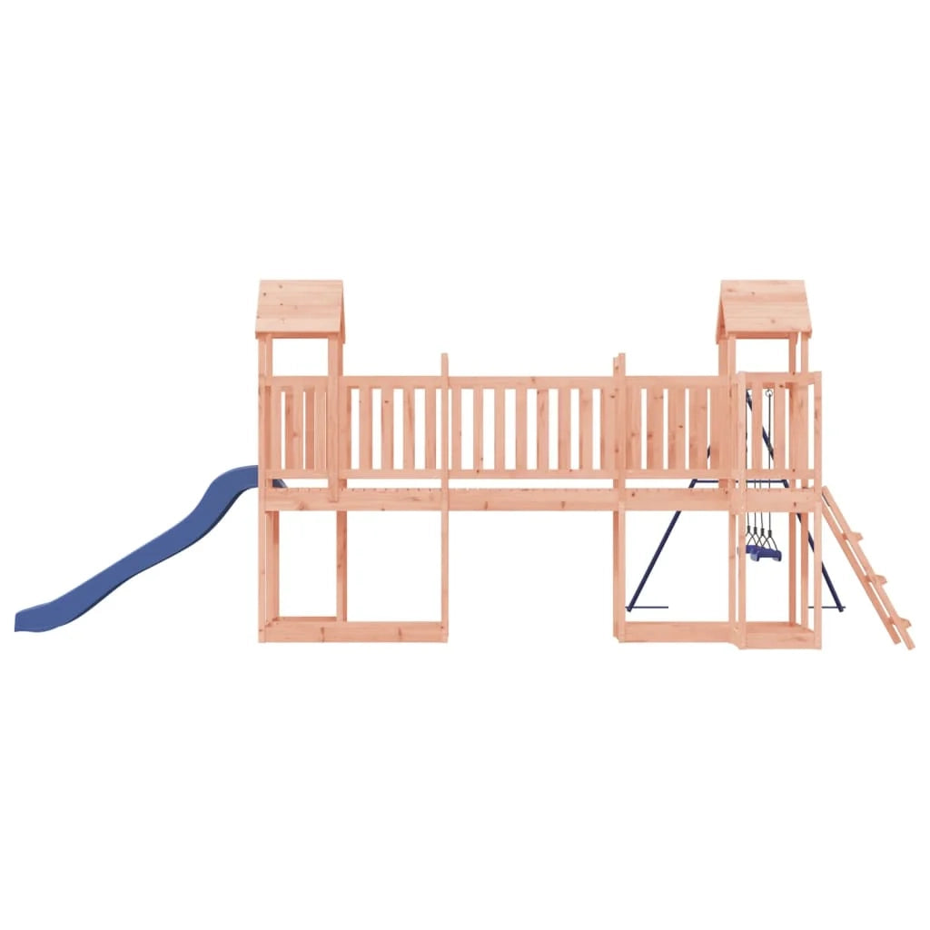 Altalena per parco giochi da esterno scivolo altalena robusta giochi da giardino 356 x 589 x 214 cm legno massello di abete Douglas 02_0004643