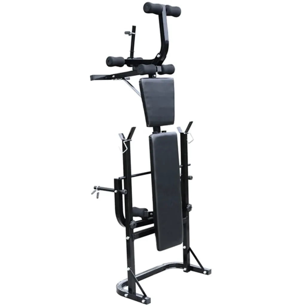 Set Palestra Casa Panca Pesi Pieghevole Bilanciere Manubri 270166