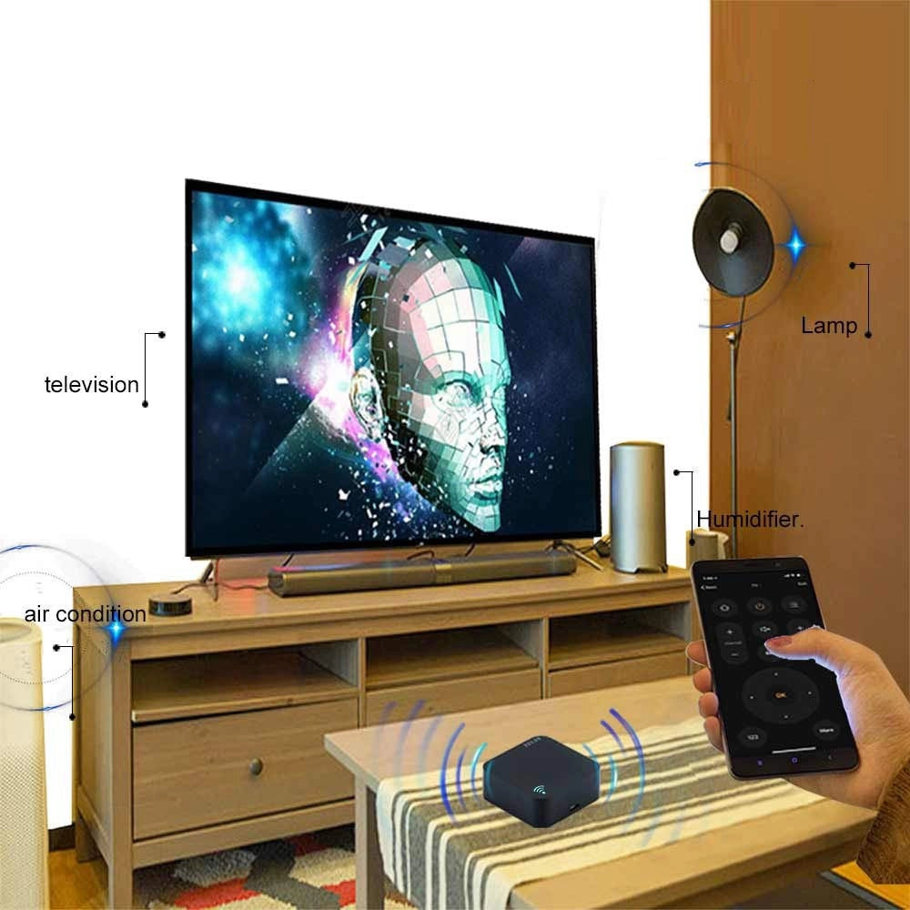 Trade Shop - Mini Wifi Ir Remote Control Smart Tv Condizionatori Alexa Google Assist S06 -