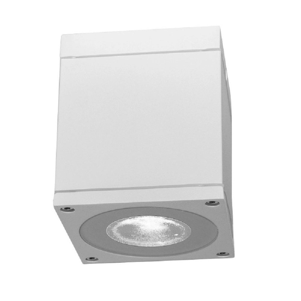 Trade Shop - Faretto Plafoniera Soffitto Led Gu10 Lampada Quadrata Esterno Impermeabile Ip65 -