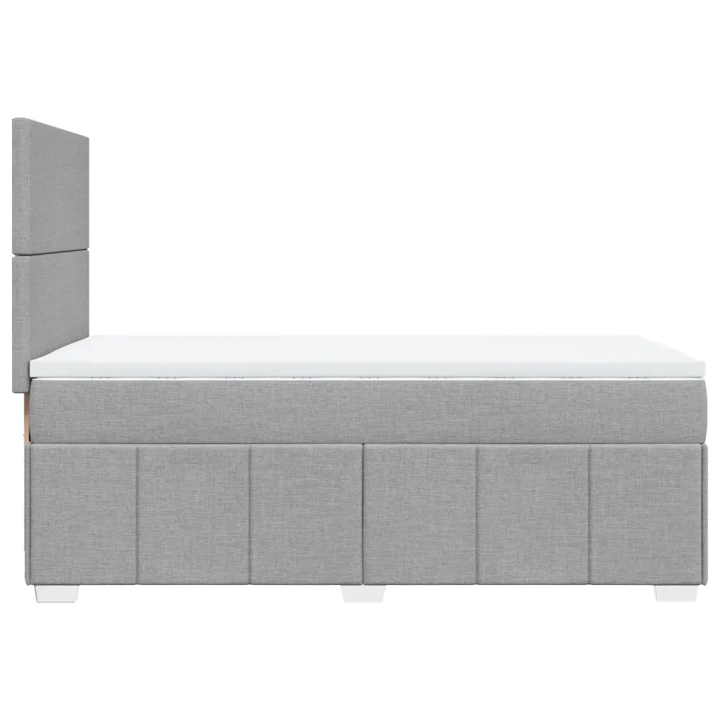 Giroletto a Molle con Materasso Grigio Chiaro 90x190 cm Tessuto