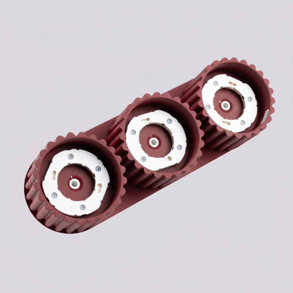 Plafoniera AURA 3 borgogna Gx53