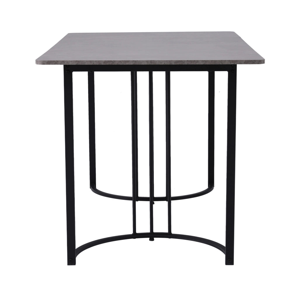 Set tavolo e sedie 140x80 cm; stile moderno; MDF; grigio