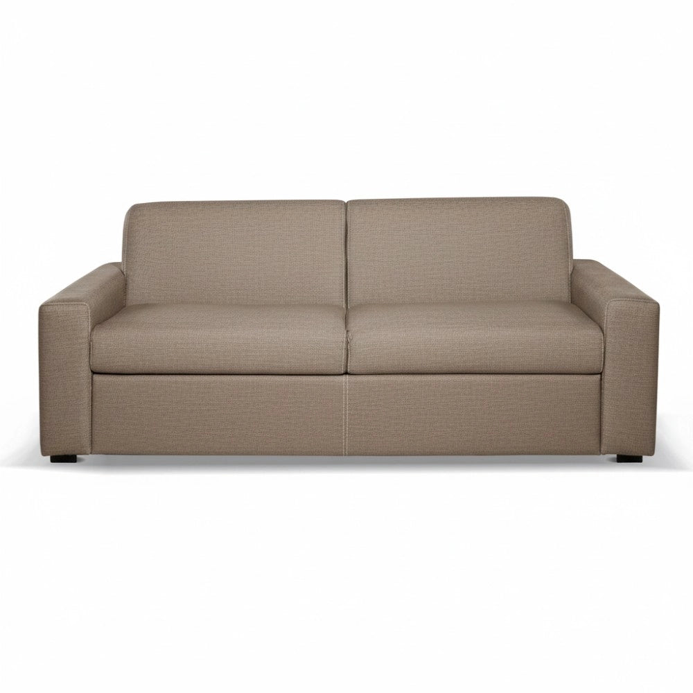 Divano letto 3 posti Flash tessuto Queens colore camel 200x98x86h