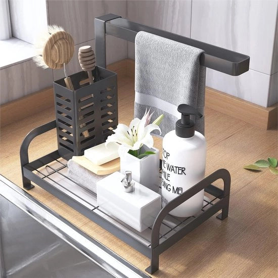 Organizzatore per la doccia - Sedia per spugne e ripostiglio per asciugamani multifunzionale per cucina e bagno