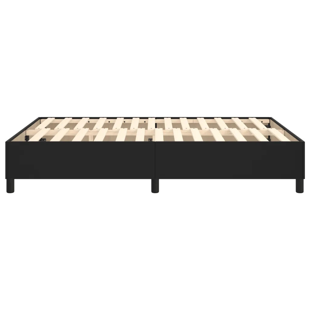 Struttura Letto a Rete a Molle-Giroletto Nero 140x190 cm in Similpelle 785583