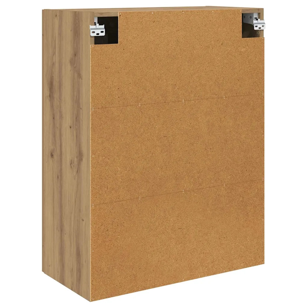 Armadietto a Muro | Mobile a muro 2 pz Rovere artigianale 69,5 x 34 x 90 cm