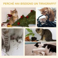 Albero Tiragraffi Robusto per Gatti con 5 Livelli, Cuccia, Casetta, Giochi e Corda Sisal, Beige, Max 30kg