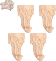 Poten in Legno Massello per Mobili - Vervanging - 4 Stuks - 10 * 5cm - Accessori di Arredamento