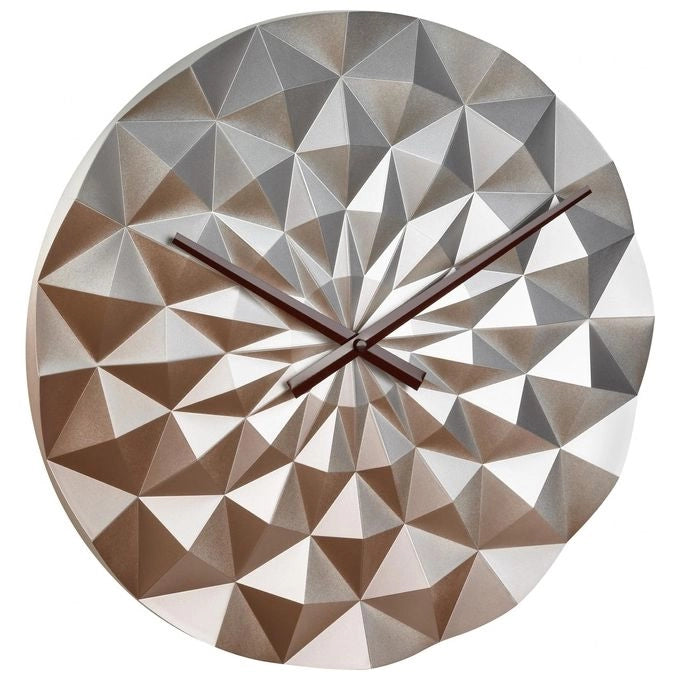 TFA 60.3063.51 DIAMOND Orologio da Parete Analogico Forma Geometrica 3D Oro Rosa Metallizzato