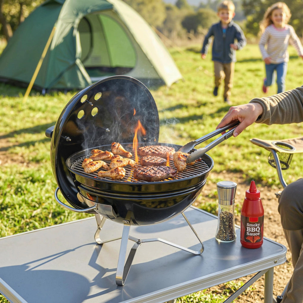 Barbecue a Carbone Portatile ¨C zephmum ¨C Nero ?41x44 cm
