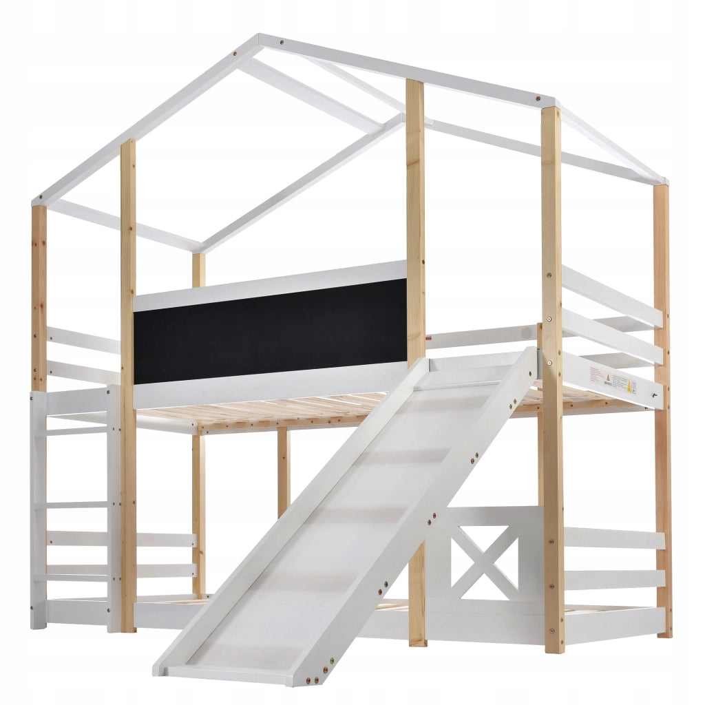 Letto a castello con scivolo - Xylo - 90x200 cm con scala