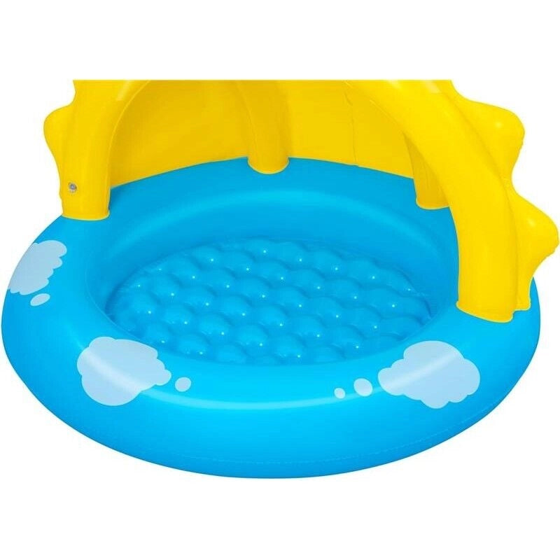 BESTWAY PISCINA SUNNY DAYS CON FONDO GONFIABILE E COPERTURA 101X97X71 CM PER BAMBINI 2+