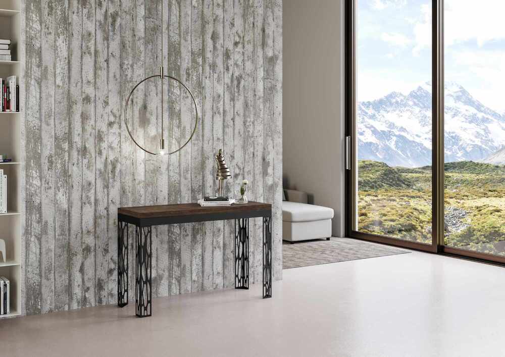 Tavolo Salvaspazio Allungabile 120/200x45/90x80/78 cm Ghibli Double Noce