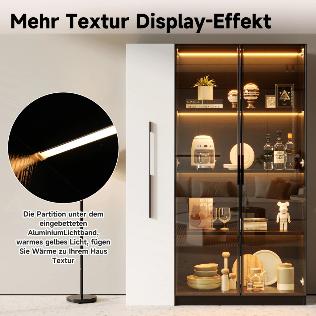 Vetrina LED multifunzione 110,5×35×160 cm