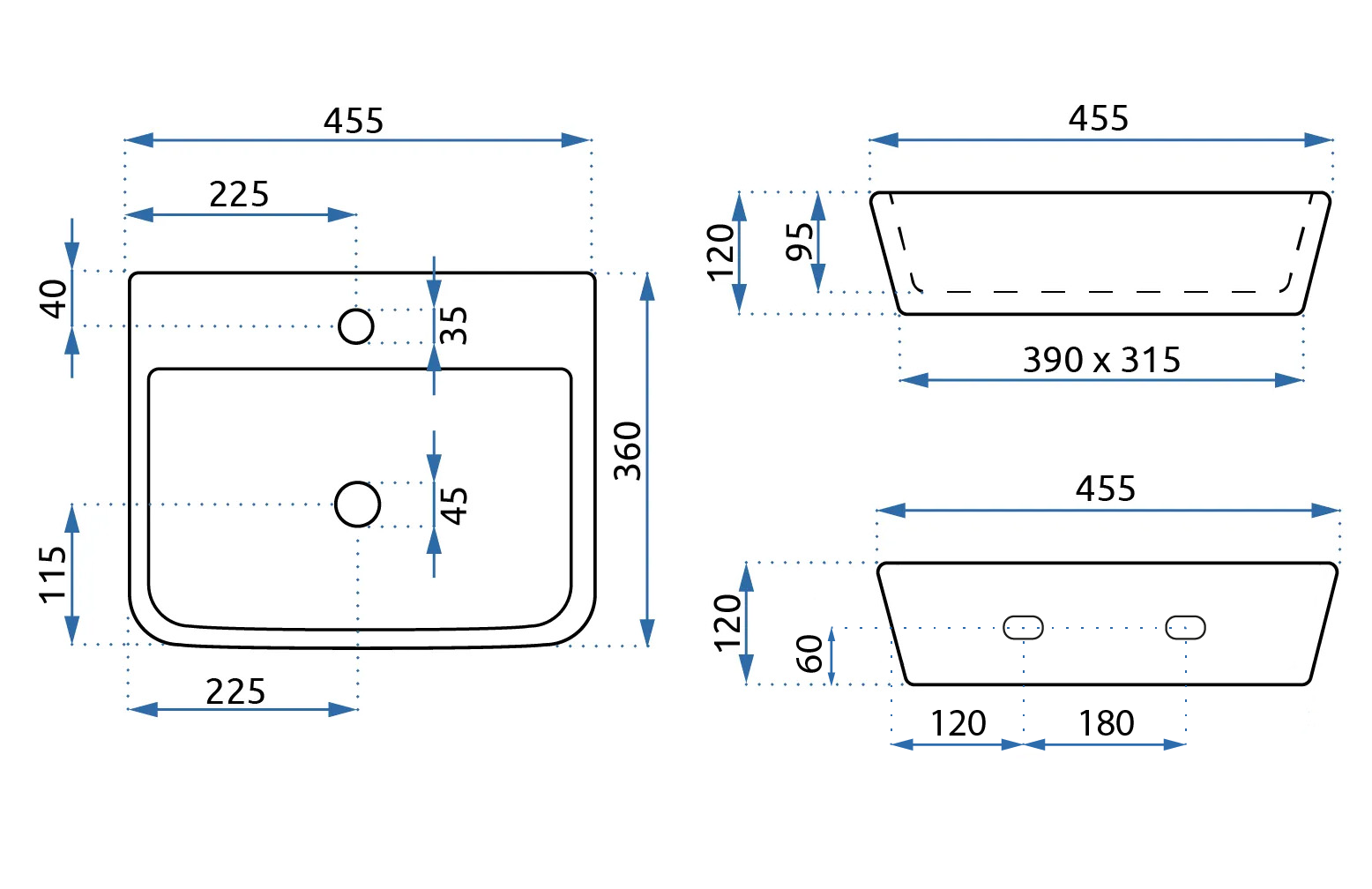 Lavabo Da Appoggio Rea Remi