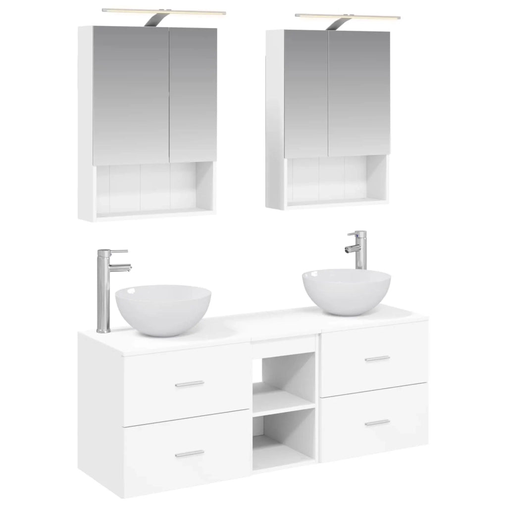 Set di mobili per il bagno 5 pcs Bianco 3406719