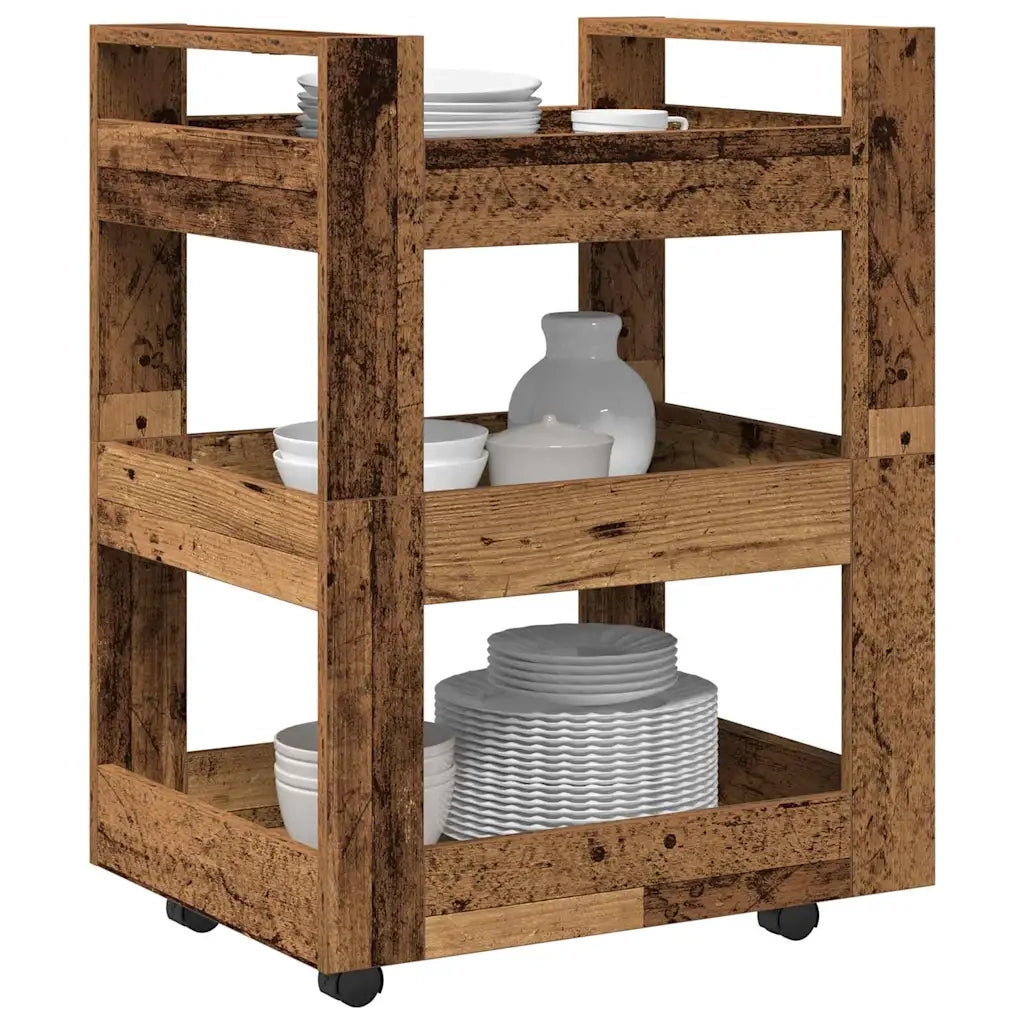 Carrello da Cucina Legno di quercia 60 x 45 x 80 cm 862117