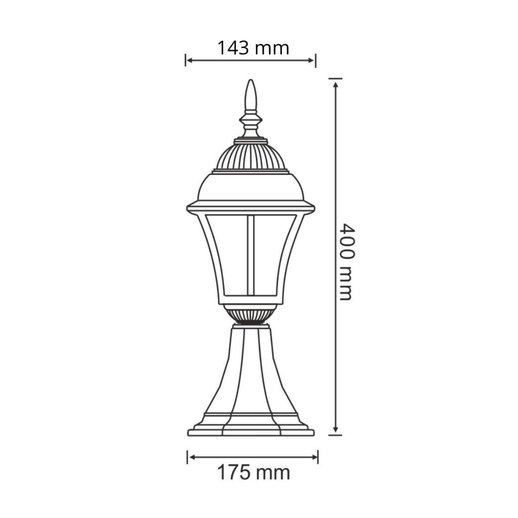 Lampada da giardino a paletto Paris Polux rame E27