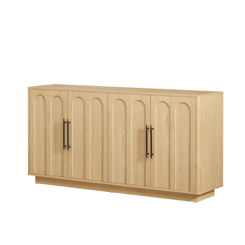 Credenza con 4 Ante ¨C MINIMAL ¨C Legno, Soft-Close, 160cm, Soggiorno