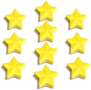 Magnetici per lavagne, forti mini stelle gialle magneti - 10 pezzi Decorativi magneti per frigoriferi | Decorativi forti magneti | Piccoli magneti per lavagne bianche per lavagne scolastiche, lavagne da parete, lavagne da attaccare, uffici