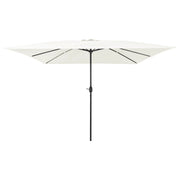 Ombrellone Quadrato da Giardino  295x245 cm Bianco Sabbia