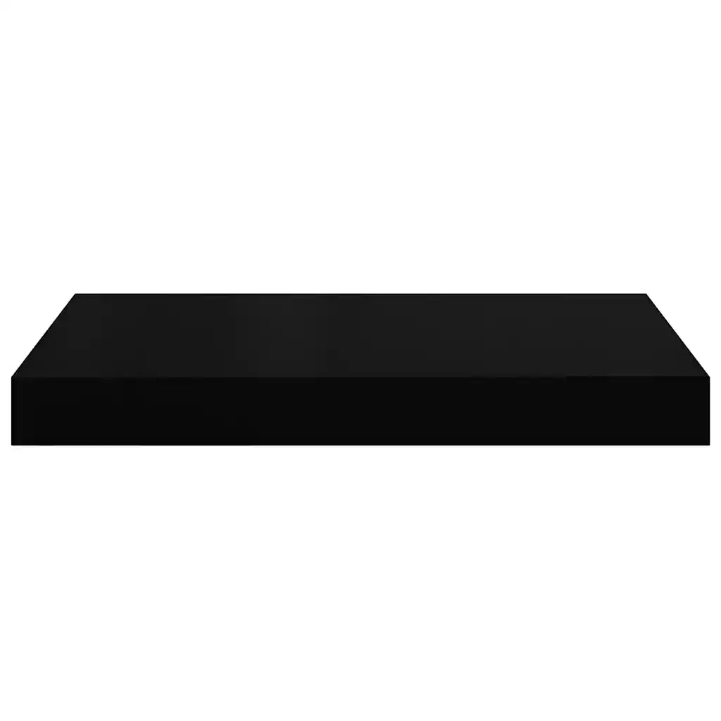 Scaffali a Parete 2 pz Nero Lucido 40x23x3,8 cm in MDF 323764