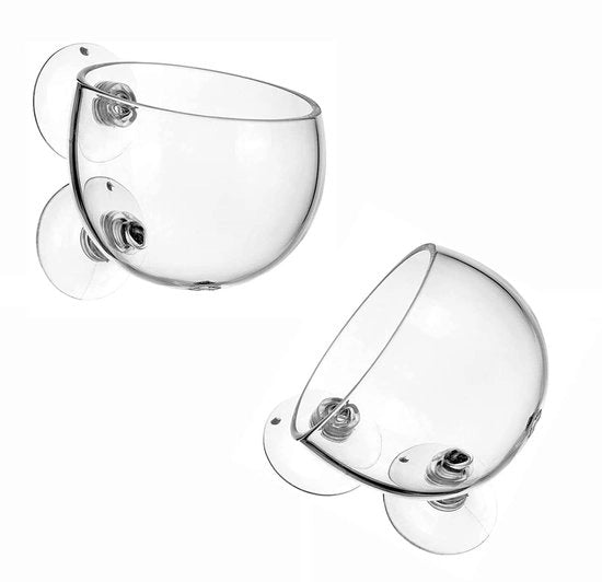 Pianta in Vaso - 2-Pack Vaso in Vetro Cristallo - Vaso Acquatico - Tanca Acquario - Con Chiusura a Viti - Decorazione Perfetta - Sostegno Acquario