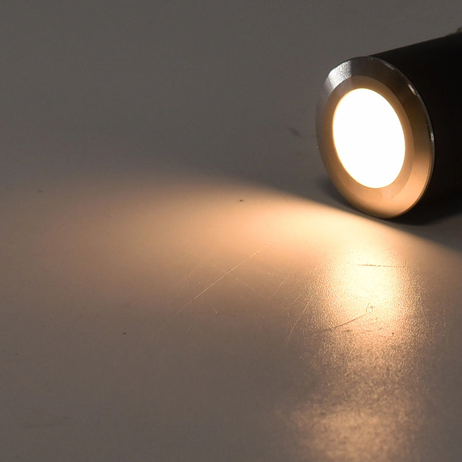 LUCE SEGNAPASSO LED DA INCASSO 0.5W LUCE CALDA 3000K - ILLUMINAZIONE ESTERNA IP67 MODERNA DAL DESGIN ELEGANTE