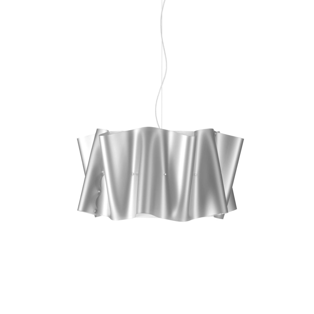 Lampadario Moderno Folio Polilux ® Argento E Metallo Cromo 5 Luci E27