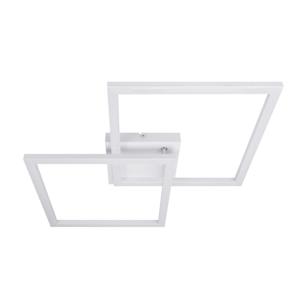 ZMH Lampada da soffitto moderna a LED quadrata nera per soggiorno e cucina 3000K