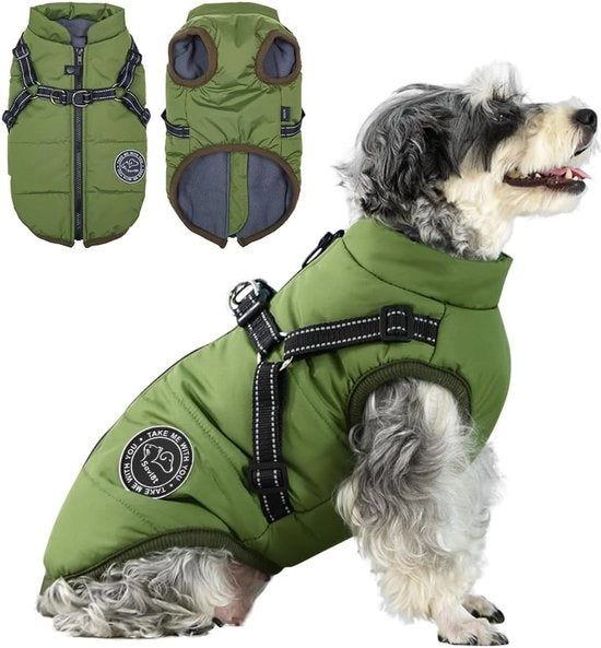 Giubbotto invernale per cani, giubbotto per cani, mantello per cani, costume per cani, giubbotto senza maniche, giubbotto di cotone imbottito con cinturino al petto.