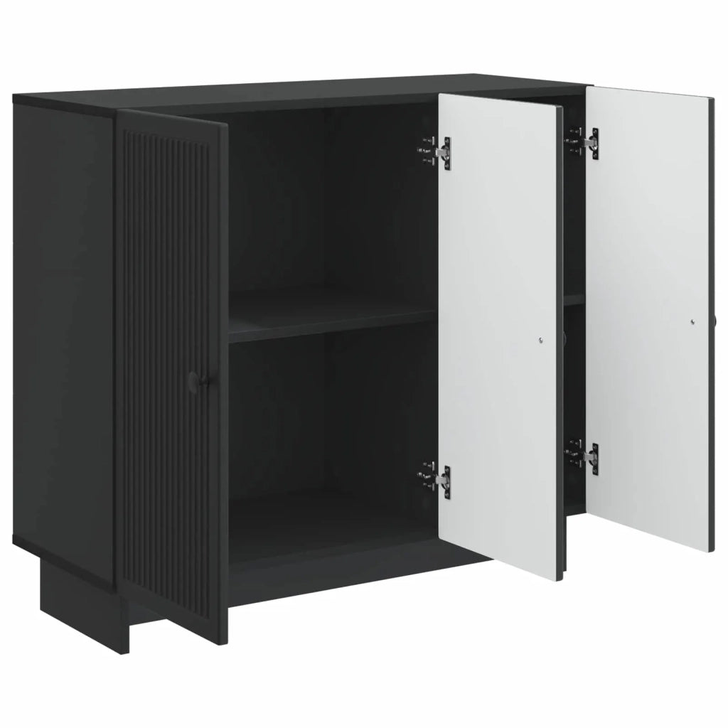Credenza Nero 89 x 34,5 x 80 cm Legno ingegnerizzato 893956