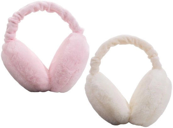 Orecchini da bambino 2 in 1 - Flessibili - Plush - Impermeabili - Per bambini/donne - Alta qualità imitazione pelliccia di coniglio - Orecchini protettivi