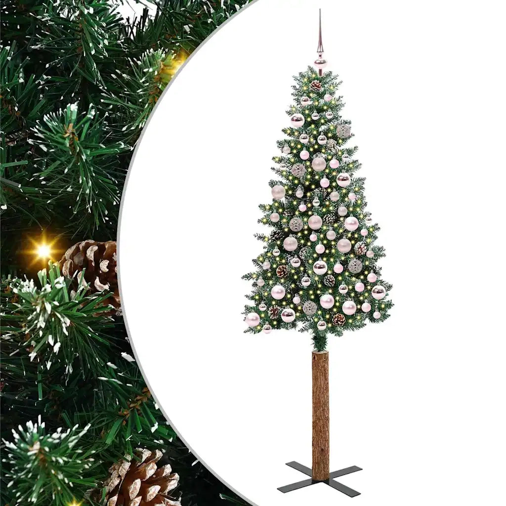 Albero di Natale snodato con 300 LED con supporto Verde 180 cm