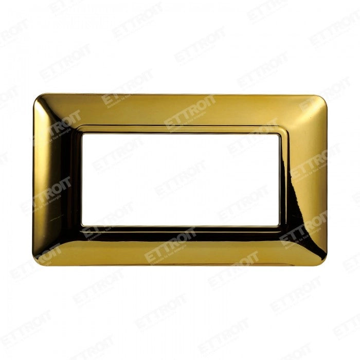 ETTROIT PLACCA PLASTICA 4P ORO LUCIDO compatibile matix bticino| MT83412 - ETTROIT