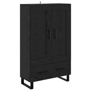 Credenza | Madia | Buffet da pranzo | Armadio da pranzo Rovere Nero 69,5 x 31 x 115 cm Legno multistrato