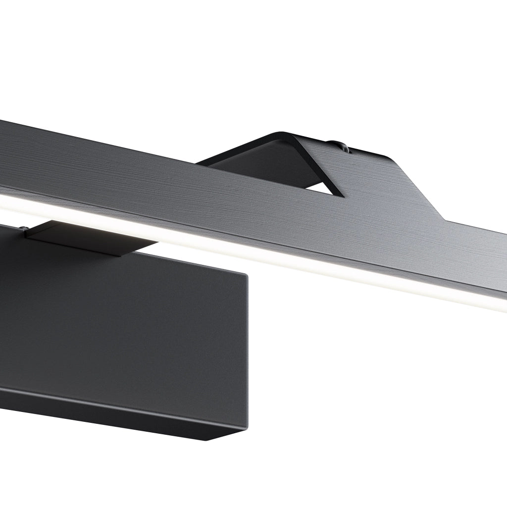 Maytoni Applique moderno Decart 1 luce LED integrato nero metallo diffusore acrilico